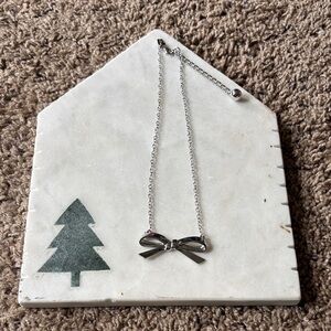 kate spade Silver Bow Pendant Necklace